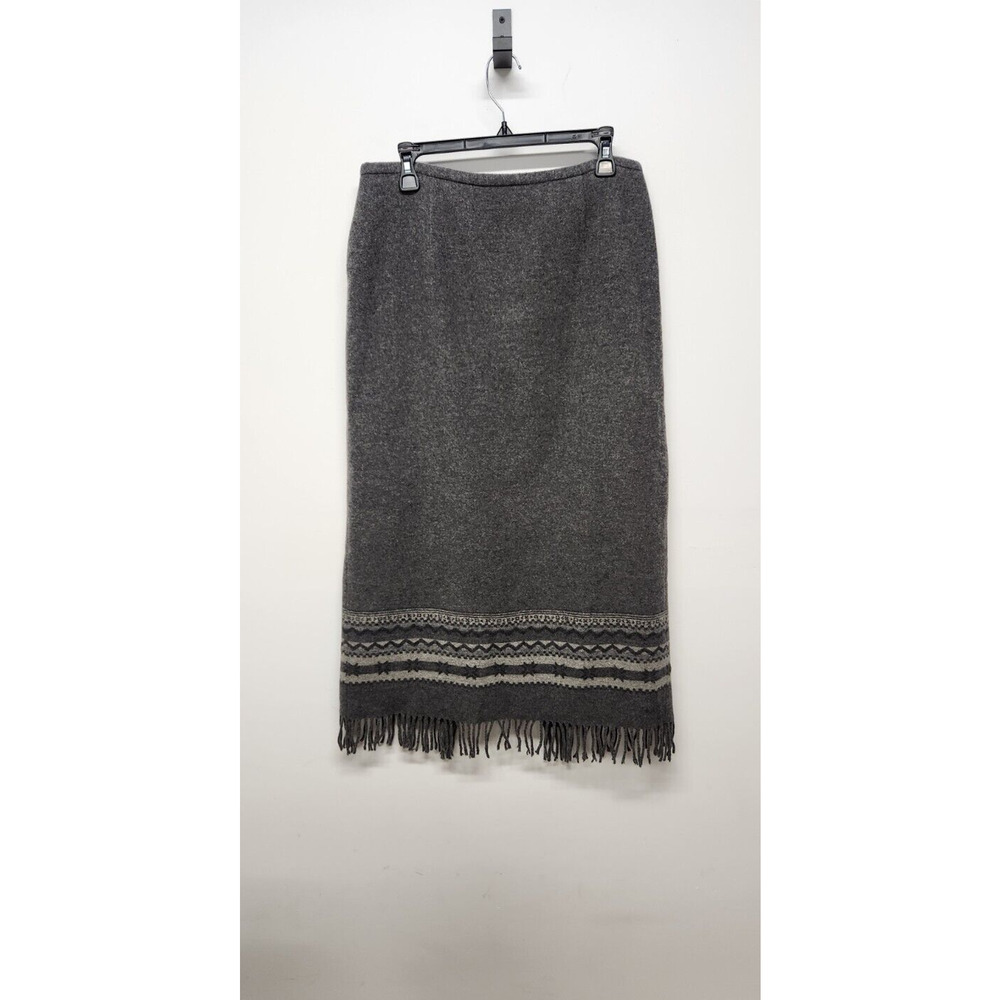 Vintage Talbots Women s Wool/Nylon Blend Midi Skirt, 14, In Gray. Boho/Western
